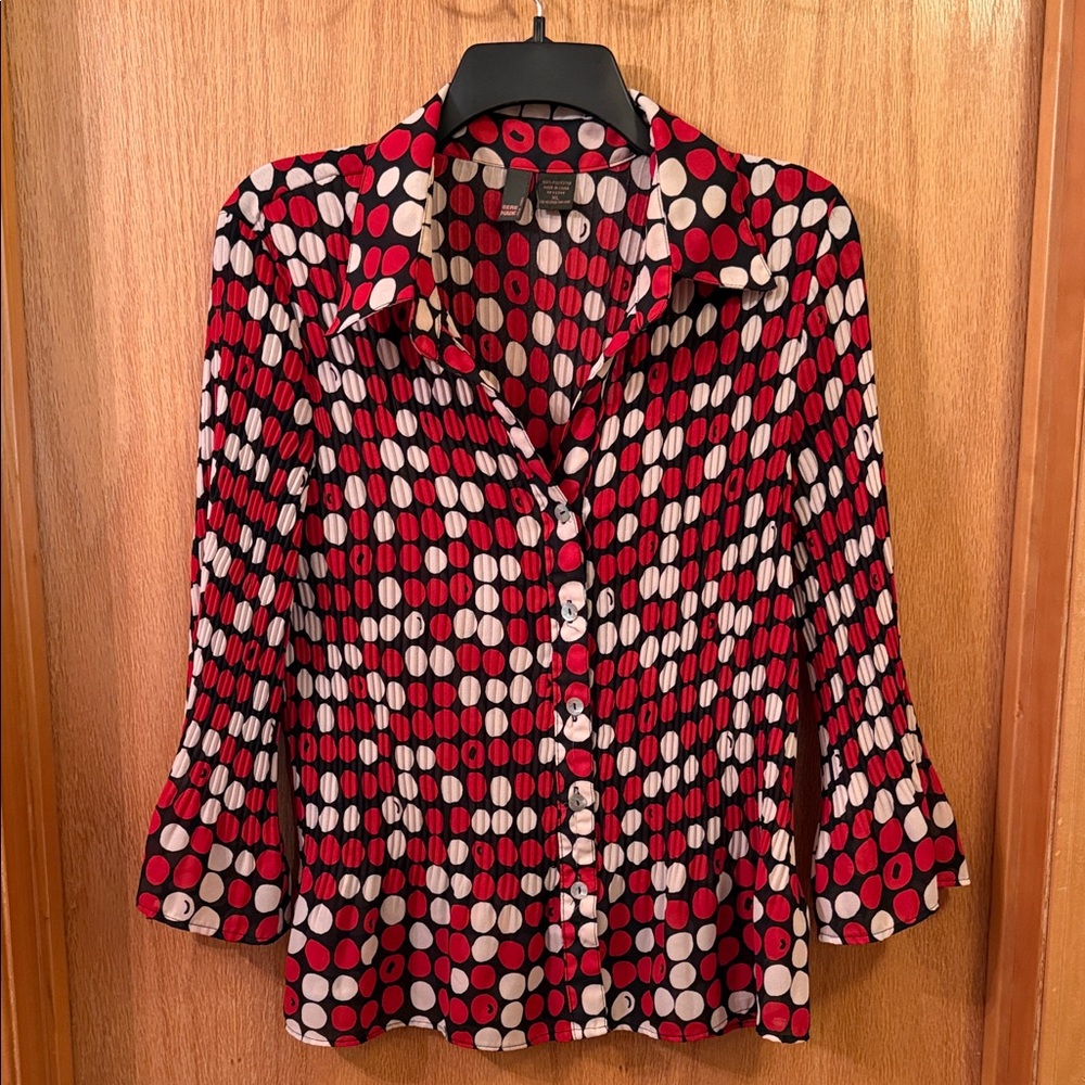 Stylish Red and white Women's Top